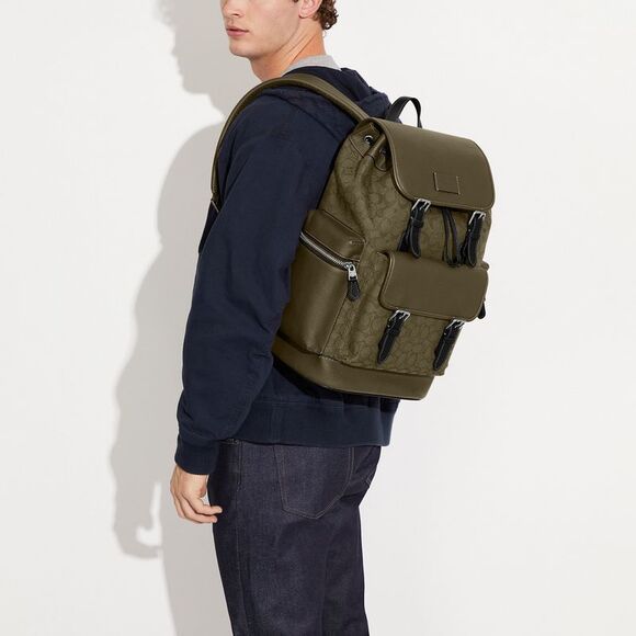 NWT Coach Outlet Sprint Backpack In Signature Jacquard - Picture 4 of 5